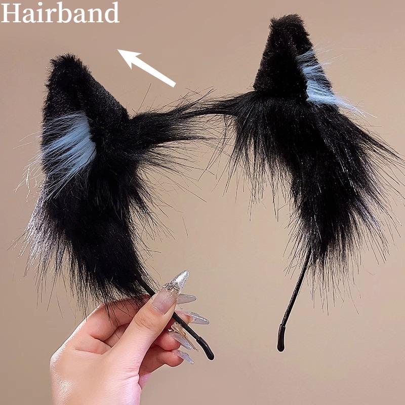 Fluffy Faux Fur Cat Ear Headband Soft Non-slip Hair Hoop Women Cosplay Party Daily Photo Shooting Kawaii Hair Accessories