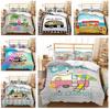 3D RV Theme Home Bedding Set Holiday Style Quilt Cover Pillow Case 2/3 Pieces Children's Room Cartoon Pattern Home Decoration