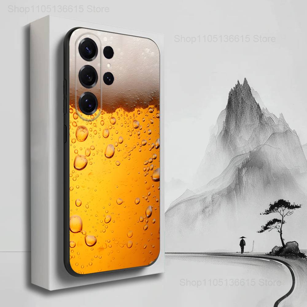 

Alcohol Art Beer Case For Samsung S23,S25,S20,S10,S9,S21,S24,S22,Ultra,FE,Plus,Lite,Soft Silicone Black SamsungS10Plus