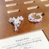 Super Fairy Light Luxury High-End Purple Zircon Row Diamond Flower Opening Ring Niche Full Of Diamonds Sweet And Cool Personality Ring Woman