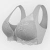 Plus Size Seamless Lace Push-Up Bra with Front Closure and Beautiful Back Design