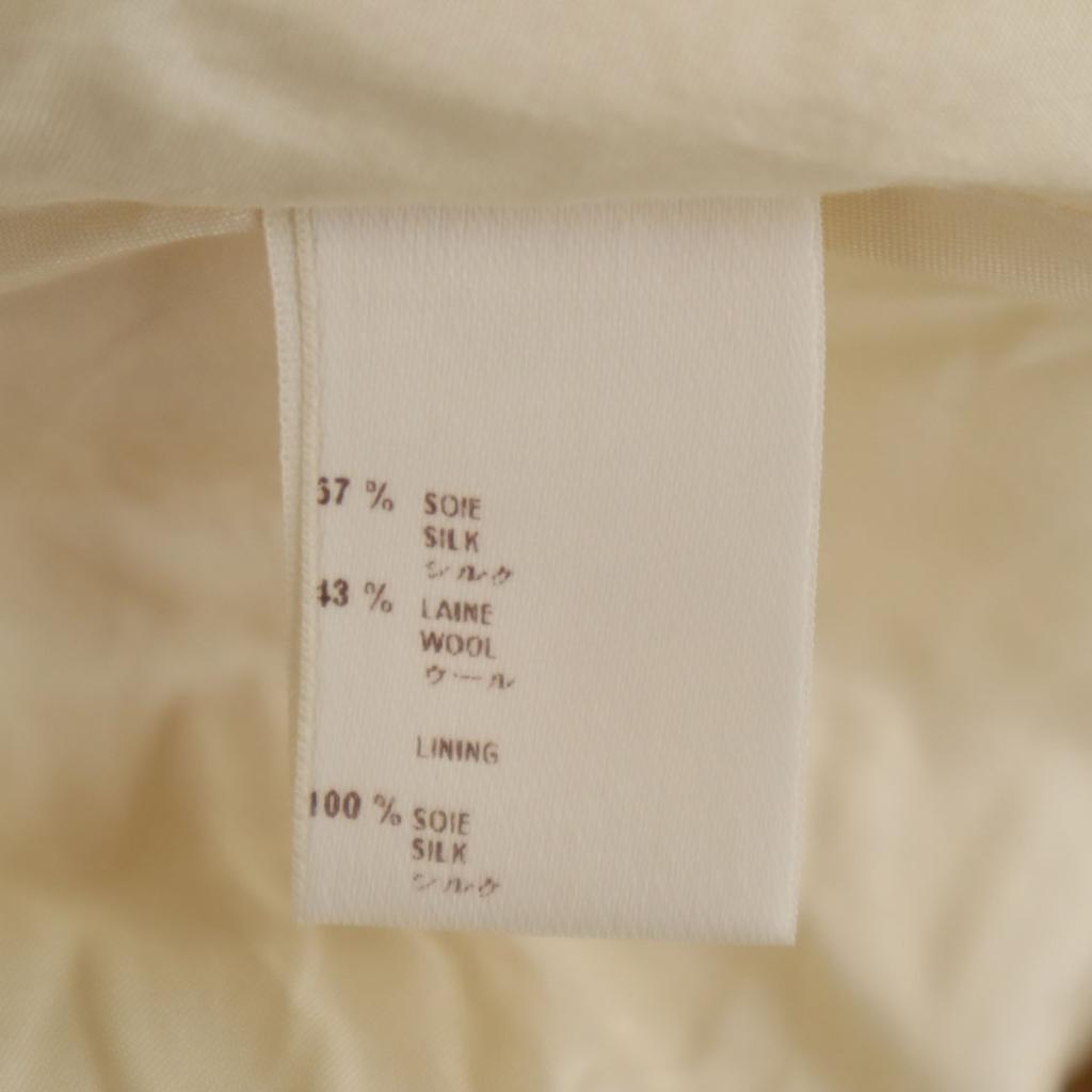 LOUIS VUITTON French silk blend Mimole length Pleated skirt 34 Ivory Women Used