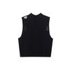 Li Ning Badfive Sports Basketball Series Letter Print Slim Fit Waist Length Pullover Vest Women tops Black AMVR006-1