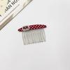 Korean Style Polka Dot Rhinestone Hair Comb - Versatile Updo Accessory