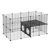 Small Animal Playpen 57.09x29.53x29.53in Portable Metal Fence for Guinea Pigs/Bunny/Hedgehogs/Chickens