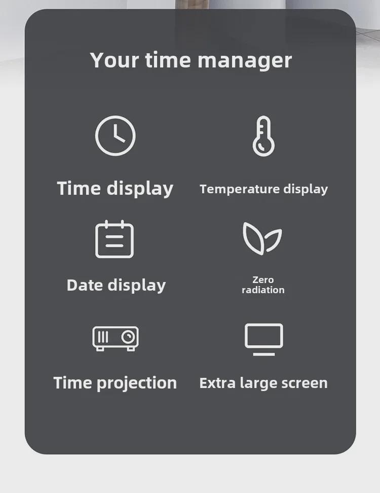 Smart LED Projection Alarm Clock with Temperature and Calendar