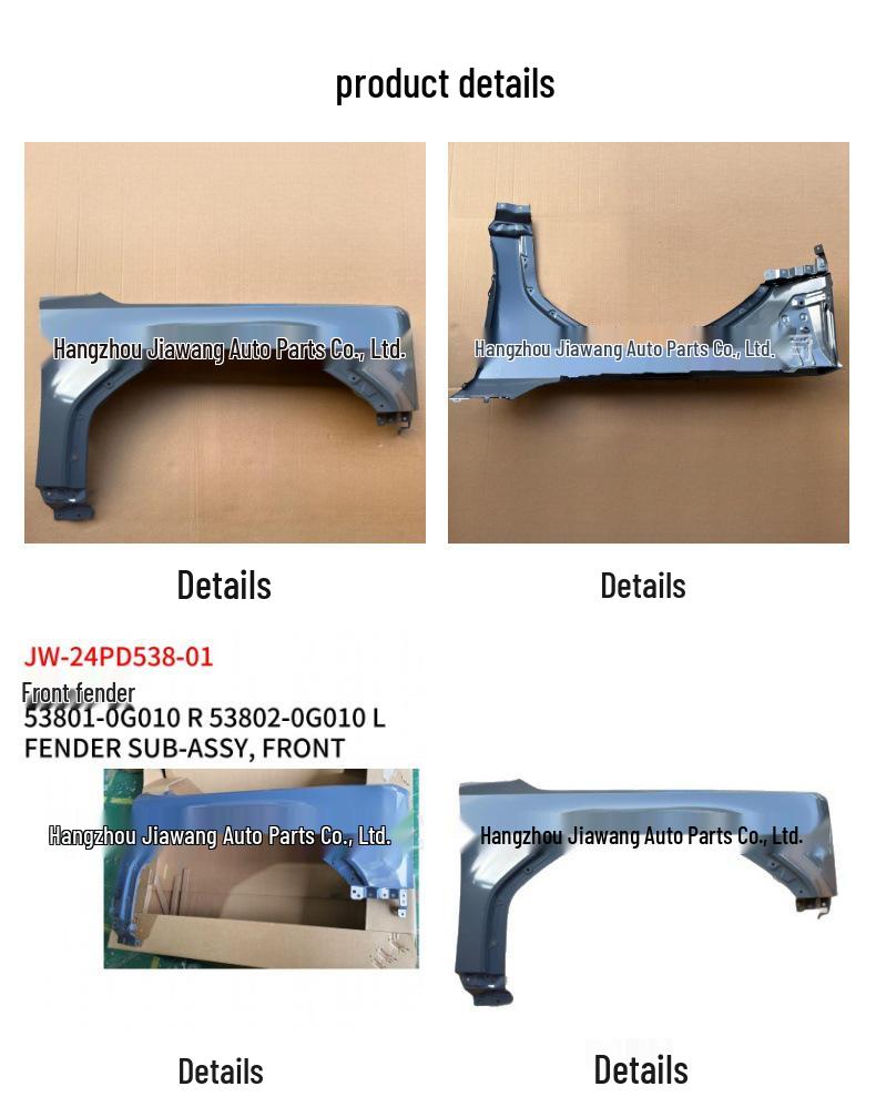 Toyota Prado 2024 Front Fenders: Right 53801-0G010, Left 53802-0G010