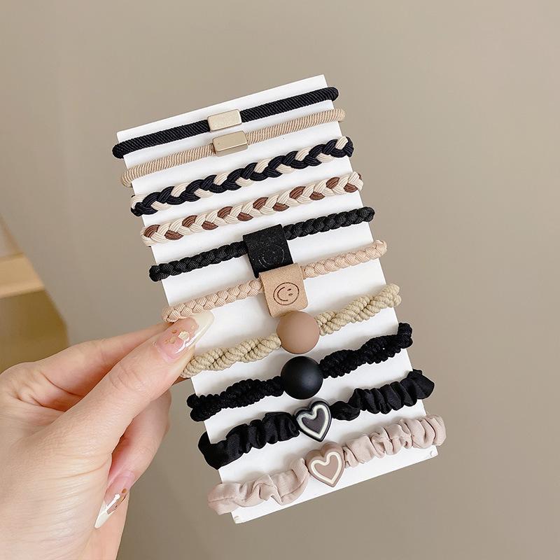 Kleiner Bär Hochelastisches Kaffee-Haargummi für Frauen und Mädchen - Langlebig, Schlicht und Elegant