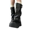 Schuhe mit großem Kopf, Hosenstiefel, Damen-Pile-Stiefel, Dicksohlige Schwammstiefel, Kniehohe Stiefel, Hohe Ritterstiefel