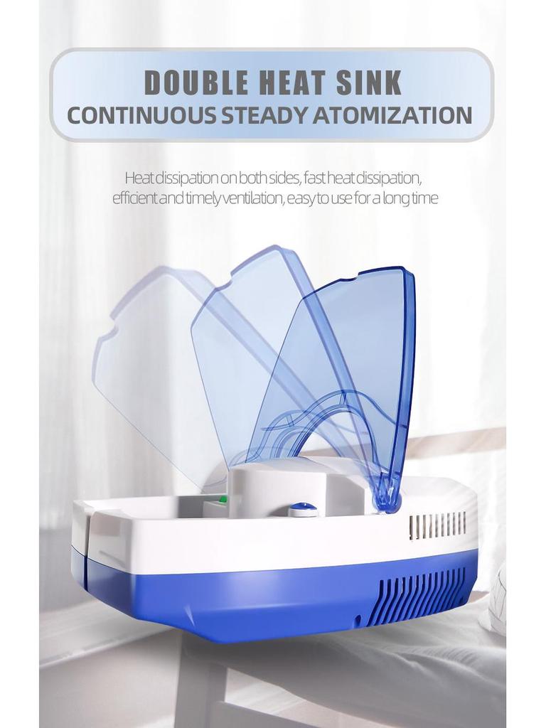 Portable Compressed Air Nebulizer Machine with Multi-Size Adapter for Pediatric and Adult Use