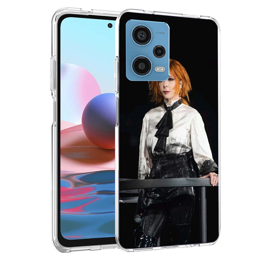 Mylene Farmer Phone Case For Redmi Note 13 12 14 15 Pro Plus 13R 11 11T 11E 11S 10 Pro 10S 9 9S Cover Cell Clear TPU Capa Cases
