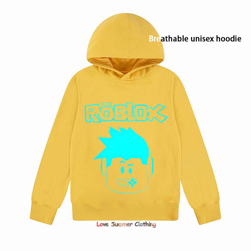 Dětská mikina s HD potiskem Roblox, ležérní unisex pulovr pro chlapce a dívky 4-14 let, polyester, pro každý den, ležérní nošení, tištěná mikina, pro mládež