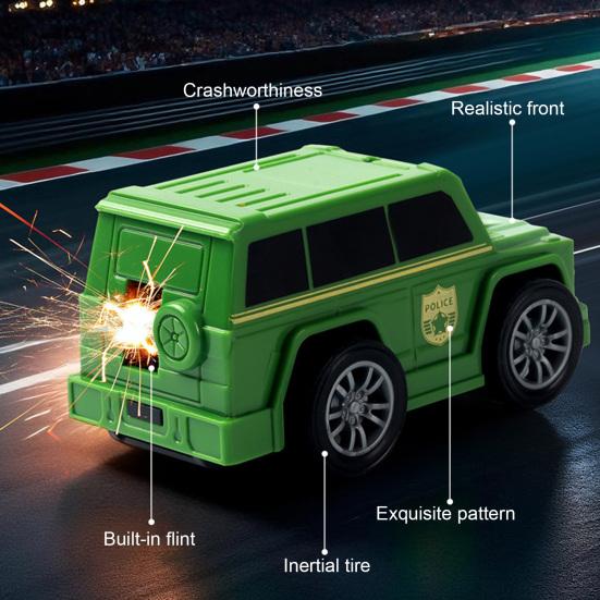 Sparks Pull Back Truck Toy Inertial Drive Children Vehicle Model Educational Simulated Car Toy Toddlers Boys Girls Gift Party Favors