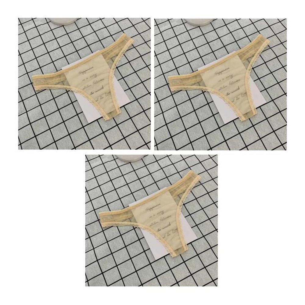 1PCS Transparent Ultra Thin Sexy Thong Women Lace G String Panty Low Waist Ruffles Underwear