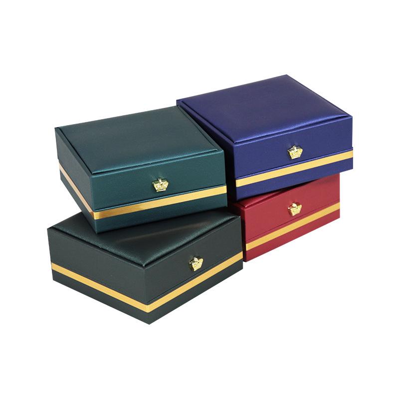 Gold-Edged Jewelry Box: Versatile Holder for Rings, Necklaces, Bracelets, Crowns, and Long Chains