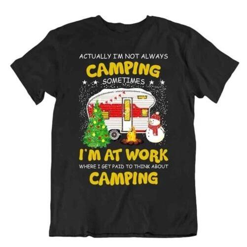 Camping Outside Trip T-Shirt Tee Vintage Gift Cute Funny Outdoor Fresh Christmas M