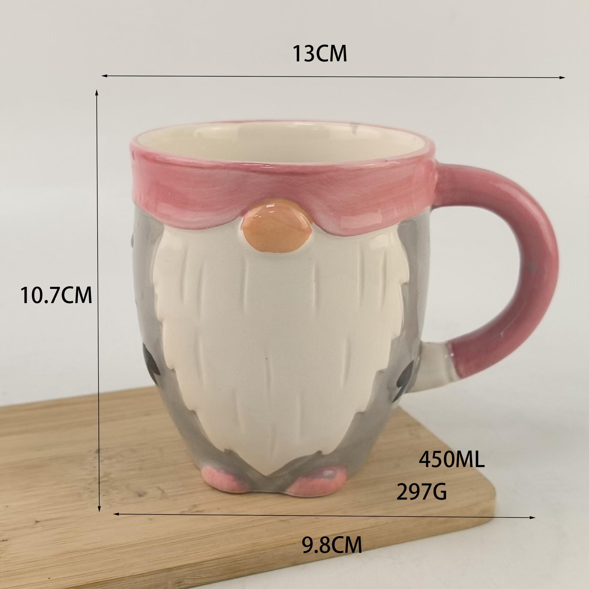 

Christmas Ceramic Bowl Christmas Cup Ceramic Cup Embossed Santa Claus Mug Bowl Set White Porcelain Water Cup Good Look 401-500ml