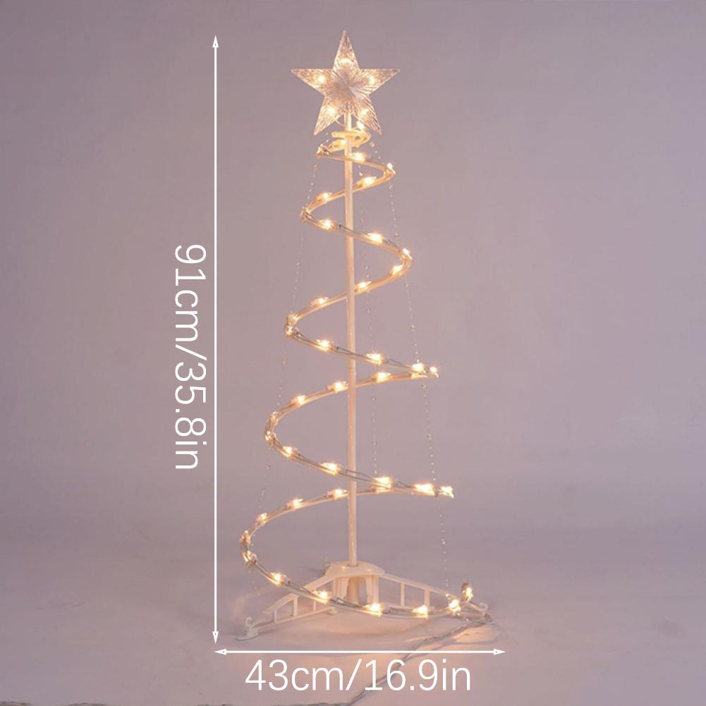Pre-Lit Spirals Indoor Outdoor LED Tree Warm Light For Bedroom