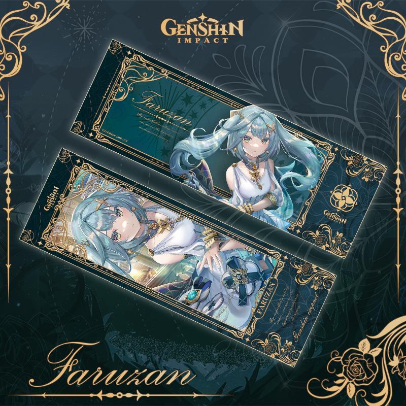 

Genshin Impact Fatui Series Tartaglia Arlecchino II Dottore Двосторонній лазерний квиток із штампом Аніме-закладка Орнаменти 12