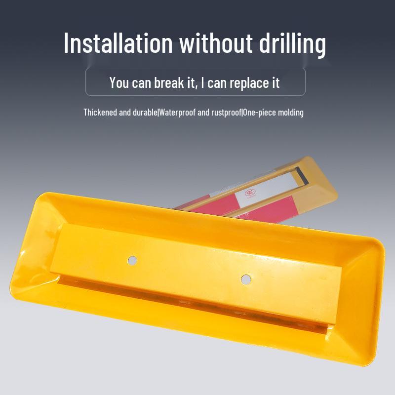 Thickened Triangle Parking Post: Anti-Collision Wheel Stopper with No-Drill Installation