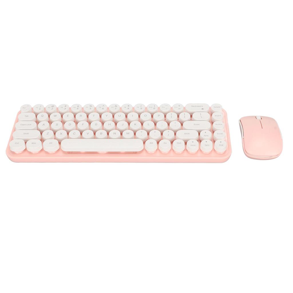 Typewriter Keyboard and Mouse Combo 68 Keys 2.4GHz Stable Battery Powered Retro Typewriter Keyboard for