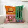One Piece Monkey D Luffy Pillow Cover Anime Decorative Square Pillowcase For Bedroom Living Room Sofa Car Home Decor