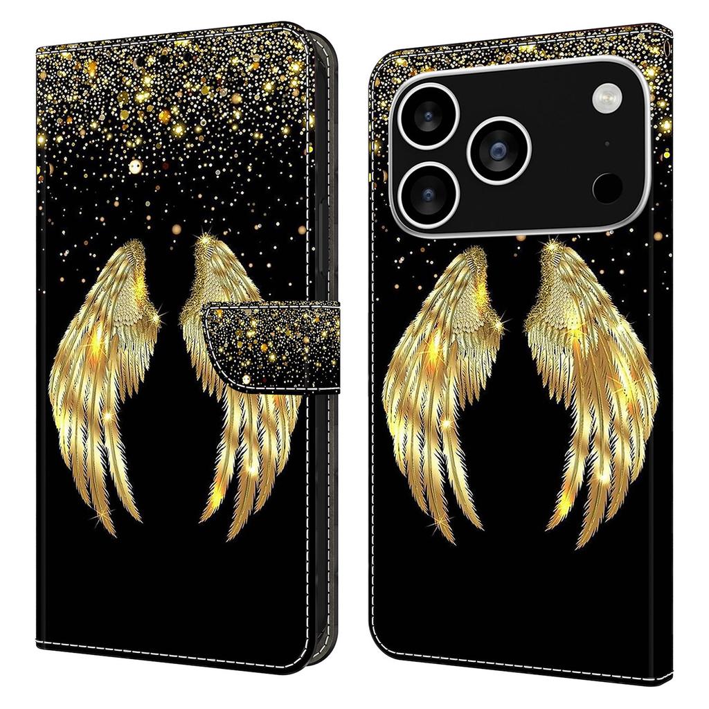 For iPhone 17 Pro Case 3D Pattern PU Leather Wallet Phone Cover with Stand