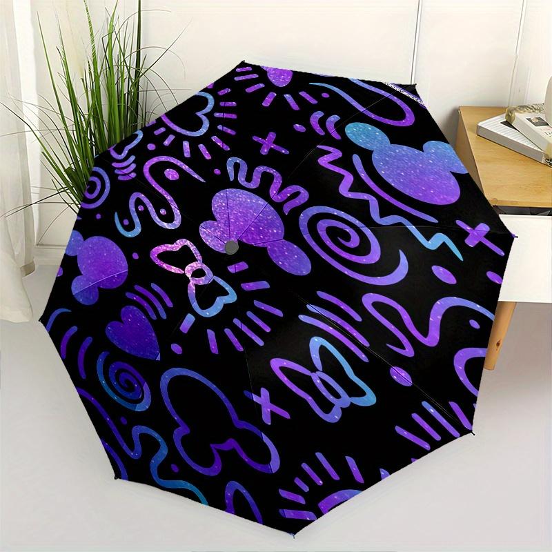 

Disney Mickey Mouse,Bow Automatic Opening and Closing Umbrella Suitable for all occasion and business umbrella, unisex portable tri fold s