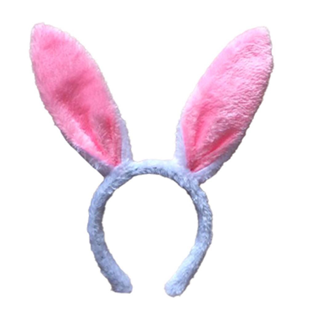 PESENAR Bunny Rabbit Costume Set Easter White Bunny Costume Accessory Ears Headband Tail Bowtie Paw Skirt Set Halloween