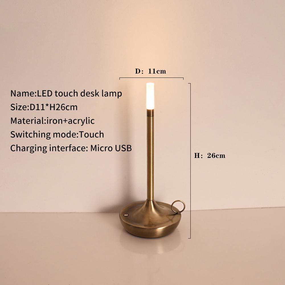 Luxury Table Lamp Modern Iron Art Usb Rechargeable Led Table Light For Outdoor Terrace Restaurant Bar