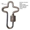 Craft Buckle Fastener Decorative Unique Shape Turnbuckle Clasp Screw Locking Jewelry Making Keychains Bracelets Necklaces Supplies Replacement