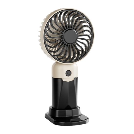 3-Speed Handheld Fan with Phone Holder Quiet USB Rechargeable Mini Personal Desk Fan Portable Travel Outdoor Summer Cooling Fan