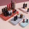 24 Grids Silicone Lipstick Storage Rack Desktop Cosmetic Box Creative Multi-grids Eyebrow Pencil Lip Gloss Organizer
