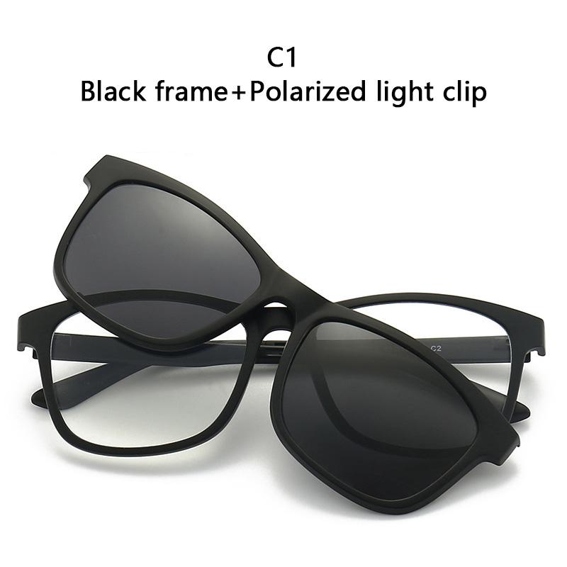 Magnetic Clip On Sunglasses Men Women 2 In 1 TR90 Optical Prescription Eyewear Frames Eyeglasses