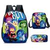 Zaino Mind Secret Service Ide Out Zaino Borsa Astuccio Set da Tre Pezzi per Studenti delle Scuole Primarie e Secondarie