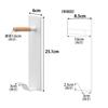 Yamazaki Magnetic Hook White W6 x D8.5 x H25.1cm Tower Wall Hanger, Entrance Storage, Easy Installation, Natural Wood, 10683