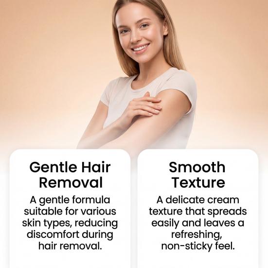 Crema Depilatoria 100G con Spatola, Senza Dolore per Uomini Donne, Crema Depilatoria Delicata per Viso Corpo Gambe Braccia Ascelle Bikini