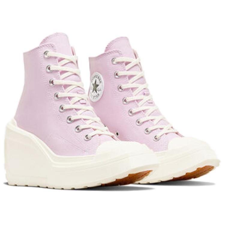 Converse Chuck 70 De Luxe Wedge Comfortable High-Top Canvas Shoes Women Sneaker Purple White Black A07584C