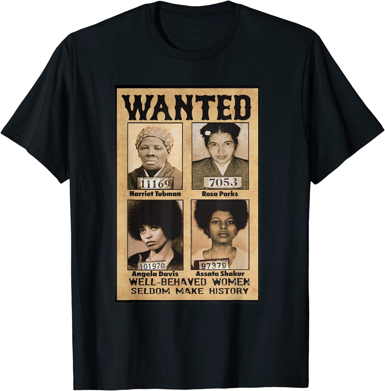 Wanted Well Behaved Seldom Make History Tubman Parks T-Shirt S разноцветный