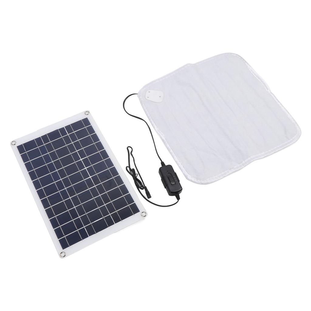Solar Panel with Heated Blanket 50W Adjustable Gears Portable Monocrystalline Solar Panel for