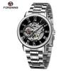 Forsining Men'S Fashion Casual Steel Belt Roman Hollow, Mechanical Watch