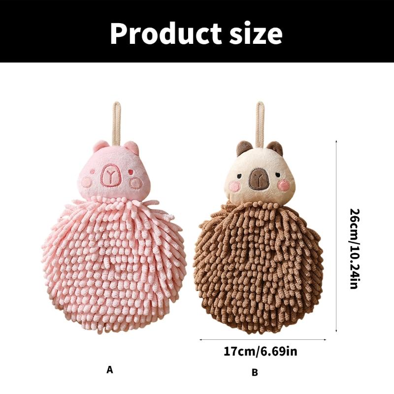Soft Chenilles Hand Towels for Bathroom Kitchen Quick Dry Decorative Hand Bath Towels Hanging Hand Drying Towel with Loop