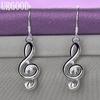 925 Sterling Silver Tone Pendant Earrings Fashion Jewelry