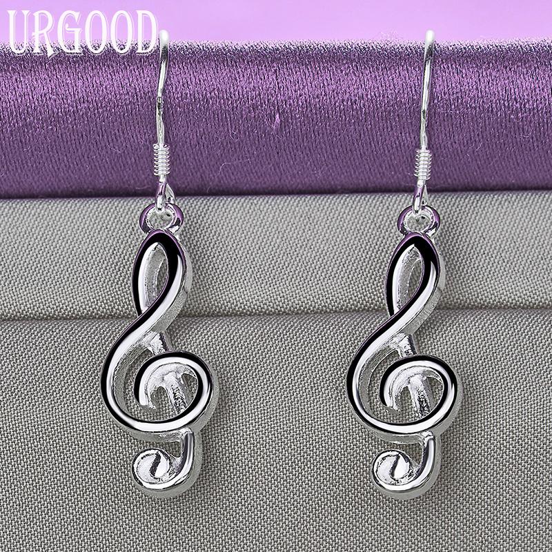 925 Sterling Silver Tone Pendant Earrings Fashion Jewelry