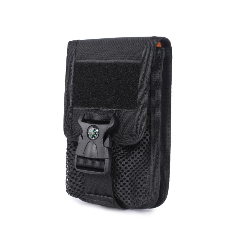 Molle Tactical Double-Layer-Telefon-Beutel-Kartenhalter-Geldbörse Outdoor Camping Jagdzubehör EDC-Werkzeug-Hüfttasche