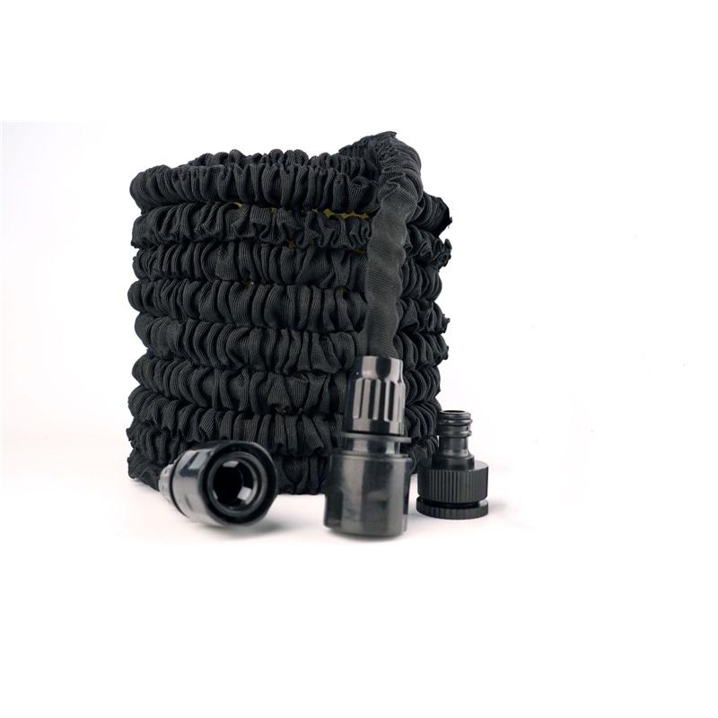 3 Times Black Magic Telescopic Garden Hose Polyester Braided High Pressure Car Wash Water Gun Watering Hose