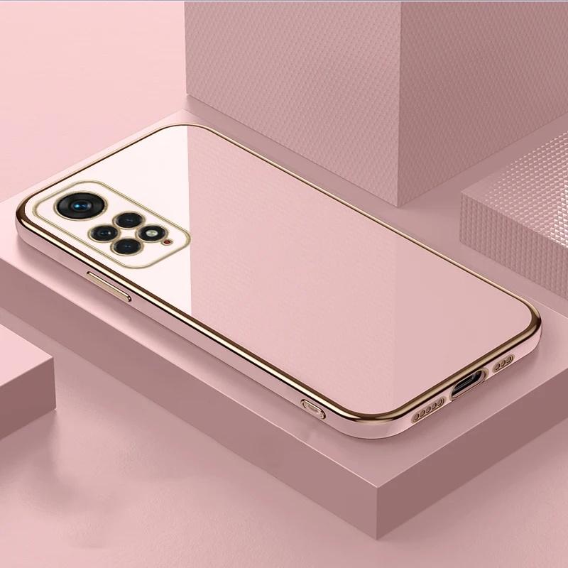 Glossy Plated Phone Case For Xiaomi Redmi Note 8 Pro 11 11S 10 10S 10C 10A 9S 9T 9C POCO X3 X4 Pro 11T 12Lite Plating Silicone Protector Cover