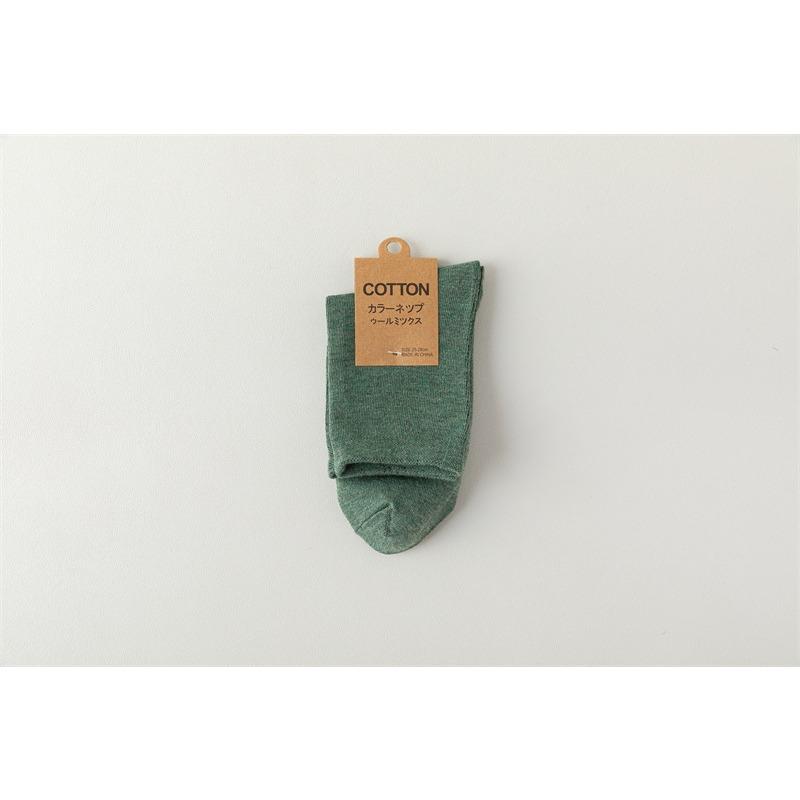 

Мужские весенне-осенние винтажные однотонные хлопковые носки в рубчик 1 pair зелёный