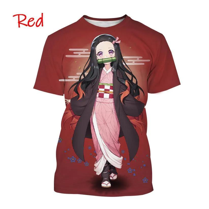 Nové Žhavé Anime Demon Slayer Kamado Nezuko Tričko s potiskem 3D Pánské/Dámské tričko Tričko s krátkým rukávem Street Harajuku Cosplay topy