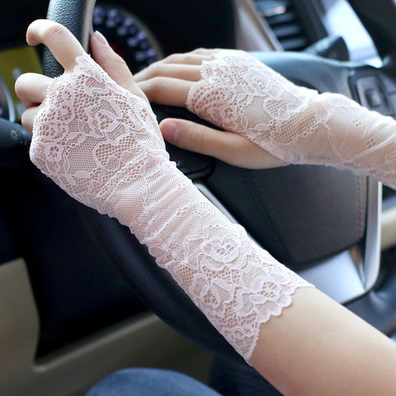 1 Paar Sonnenschutzärmel Tanzperformance Kurzer Handgelenkschutz Sommerabdeckung Narben Mode Fahrhandschuhe Freiliegende Finger